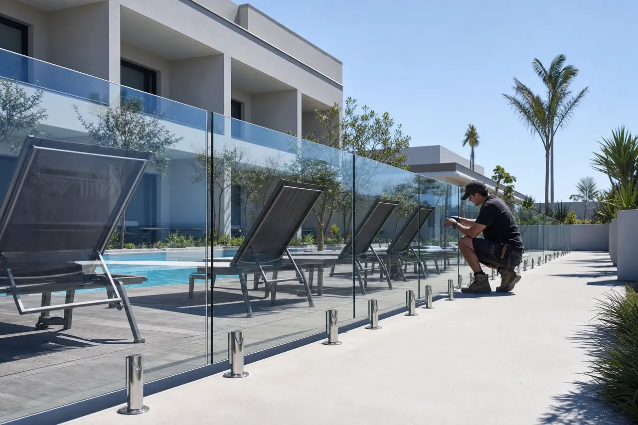 Commercial Glass Fencing in Perth